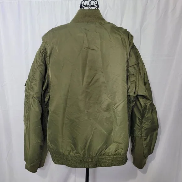 VTG Ralph Lauren Polo Jeans Co. Military Surplus Olive Bomber Jacket Size XXL - Picture 2 of 11
